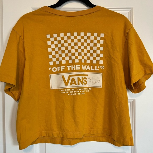 Vans Tops - Vans Off the Wall Yellow Cropped T-Shirt Medium